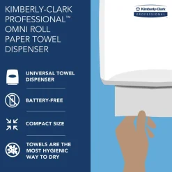 Omni Roll Hard Roll Towel Dispenser, Black, for 1.5