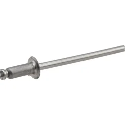 Open End Blind Rivet: Button Head, Stainless Steel Body, Stainless Steel Mandrel