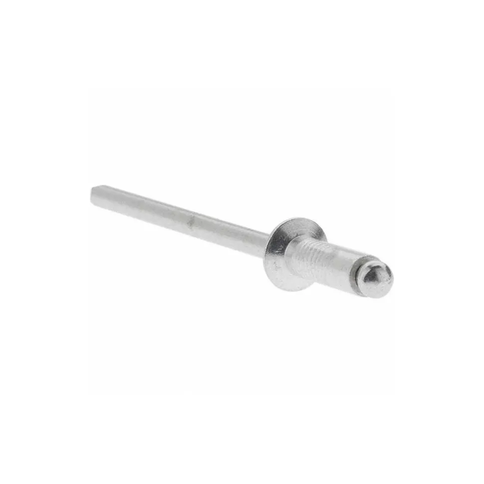 Open End Blind Rivet: Countersunk Head, Aluminum Body, Aluminum Mandrel