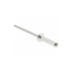 Open End Blind Rivet: Dome Head, Aluminum Body, Steel Mandrel