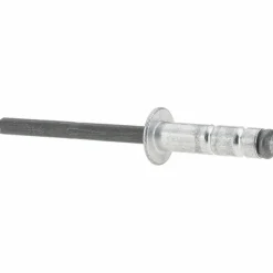 Open End Blind Rivet: Dome Head, Aluminum Body, Steel Mandrel
