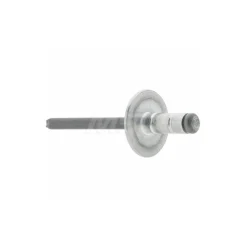 Open End Blind Rivet: Large Flange Head, Aluminum Body, Steel Mandrel