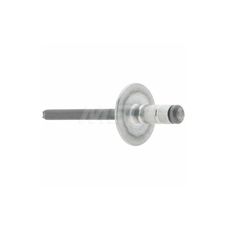 Open End Blind Rivet: Large Flange Head, Aluminum Body, Steel Mandrel