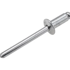 Open End Blind Rivet: Size 64, Dome Head, Aluminum Body, Aluminum Mandrel