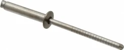 Open End Blind Rivet: Size 48, Dome Head, Stainless Steel Body, Stainless Steel Mandrel