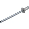 Open End Blind Rivet: Size 42, Dome Head, Aluminum Body, Steel Mandrel