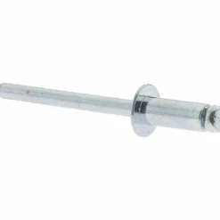 Open End Blind Rivet: Size 64, Dome Head, Steel Body, Steel Mandrel