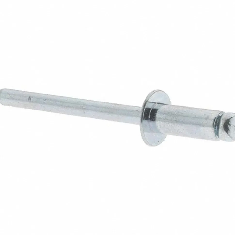 Open End Blind Rivet: Size 64, Dome Head, Steel Body, Steel Mandrel