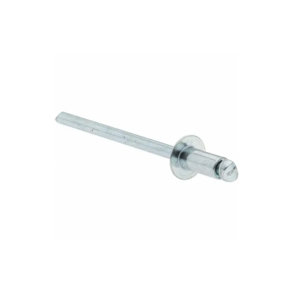 Open End Blind Rivet: Size 42, Dome Head, Steel Body, Steel Mandrel