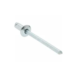 Open End Blind Rivet: Size 42, Dome Head, Steel Body, Steel Mandrel