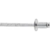 Open End Blind Rivet: Size 62, Dome Head, Aluminum Body, Aluminum Mandrel
