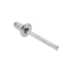Open End Blind Rivet: Size 62, Dome Head, Aluminum Body, Aluminum Mandrel