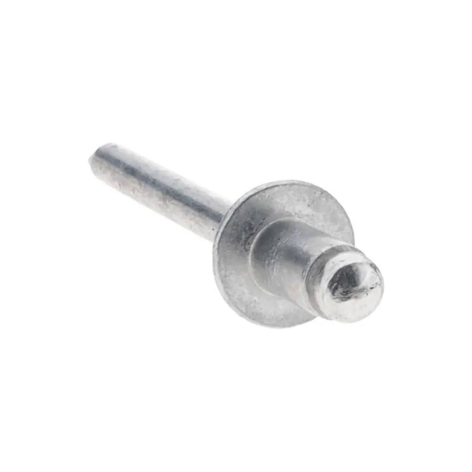 Open End Blind Rivet: Size 62, Dome Head, Aluminum Body, Aluminum Mandrel