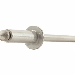 Open End Blind Rivet: Size 6, Dome Head, Aluminum Body, Aluminum Mandrel