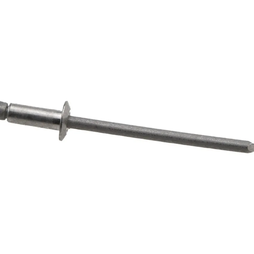 Open End Blind Rivet: Size 42, Dome Head, Stainless Steel Body, Stainless Steel Mandrel