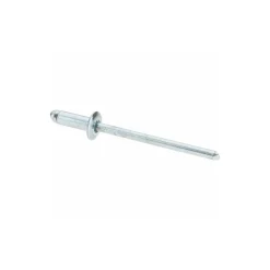Open End Blind Rivet: Size 43, Dome Head, Steel Body, Steel Mandrel