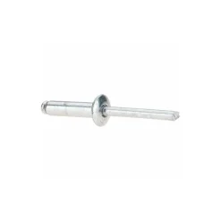 Open End Blind Rivet: Size 812, Dome Head, Aluminum Body, Aluminum Mandrel