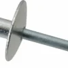 Open End Blind Rivet: Size 68, Large Flange Dome Head, Aluminum Body, Steel Mandrel