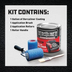 Original Truck Bed Liner Protective Coating Kit, Black, 1 Gallon