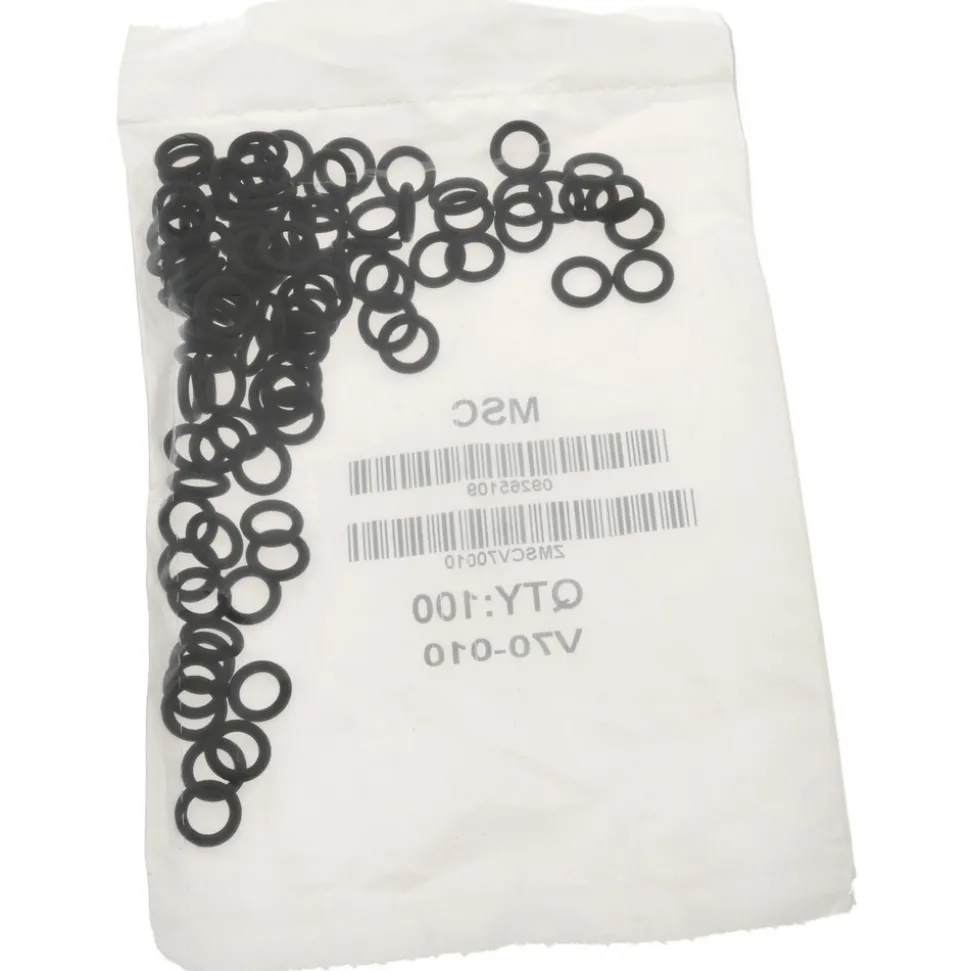 O-Ring: 3/8" OD, 1/4" ID, 1/16" Thick, Dash 010, Fluoroelastomer