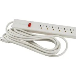 6 Outlets, 120 Volts, 15 Amps, 15' Cord, Power Outlet Strip