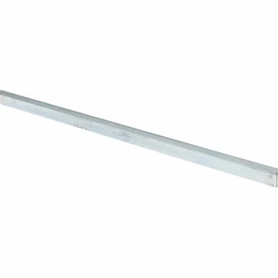 Oversized Key Stock: 3/8" High, 3/8" Wide, 12" Long, Cold Drawn Steel, Zinc-Plated