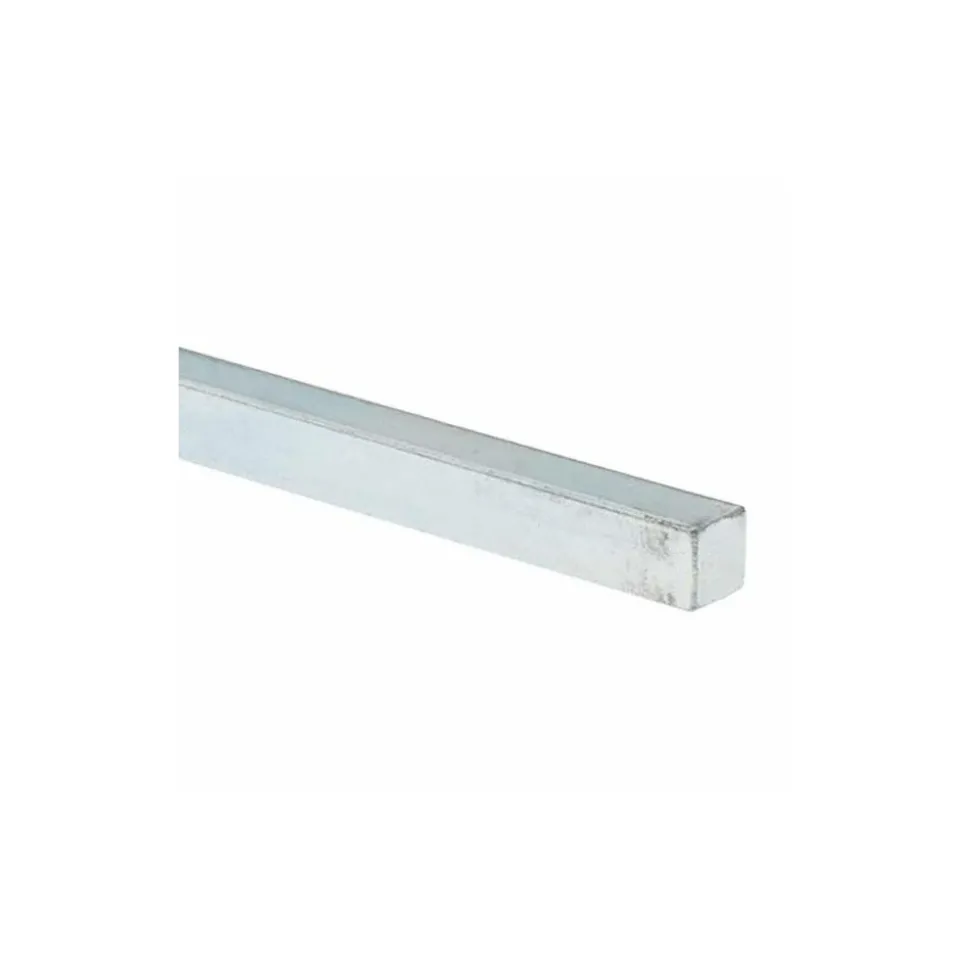 Oversized Key Stock: 3/8" High, 3/8" Wide, 12" Long, Cold Drawn Steel, Zinc-Plated
