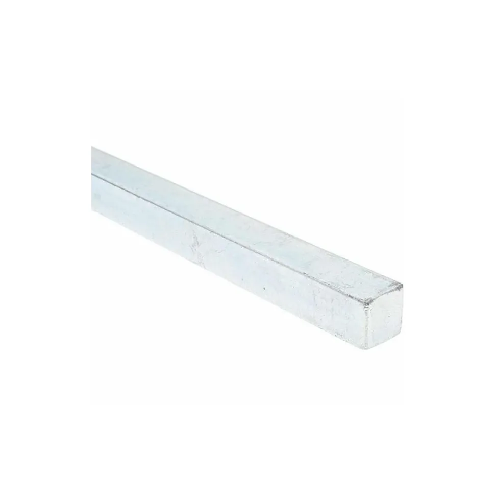 Oversized Key Stock: 3/8" High, 3/8" Wide, 12" Long, Cold Drawn Steel, Zinc-Plated