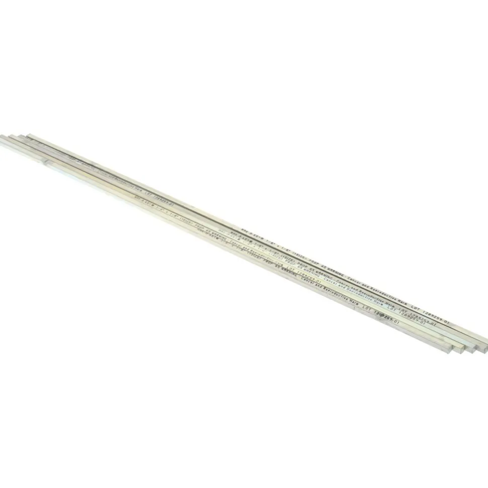 Oversized Key Stock: 1/8" High, 1/8" Wide, 12" Long, Steel, Zinc-Plated