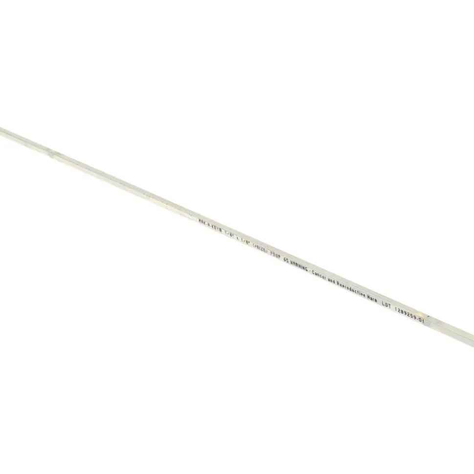 Oversized Key Stock: 1/8" High, 1/8" Wide, 12" Long, Steel, Zinc-Plated