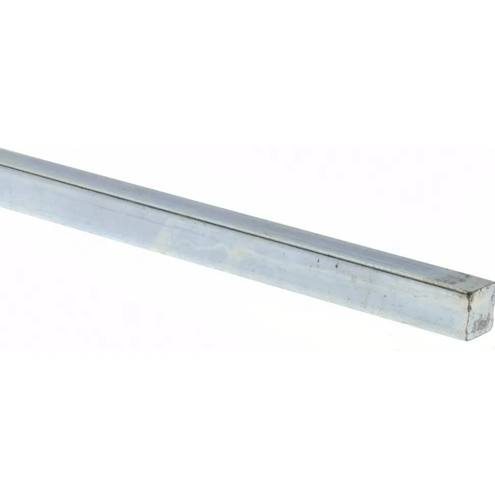 Oversized Key Stock: 7/8" High, 7/8" Wide, 12" Long, Steel, Zinc-Plated