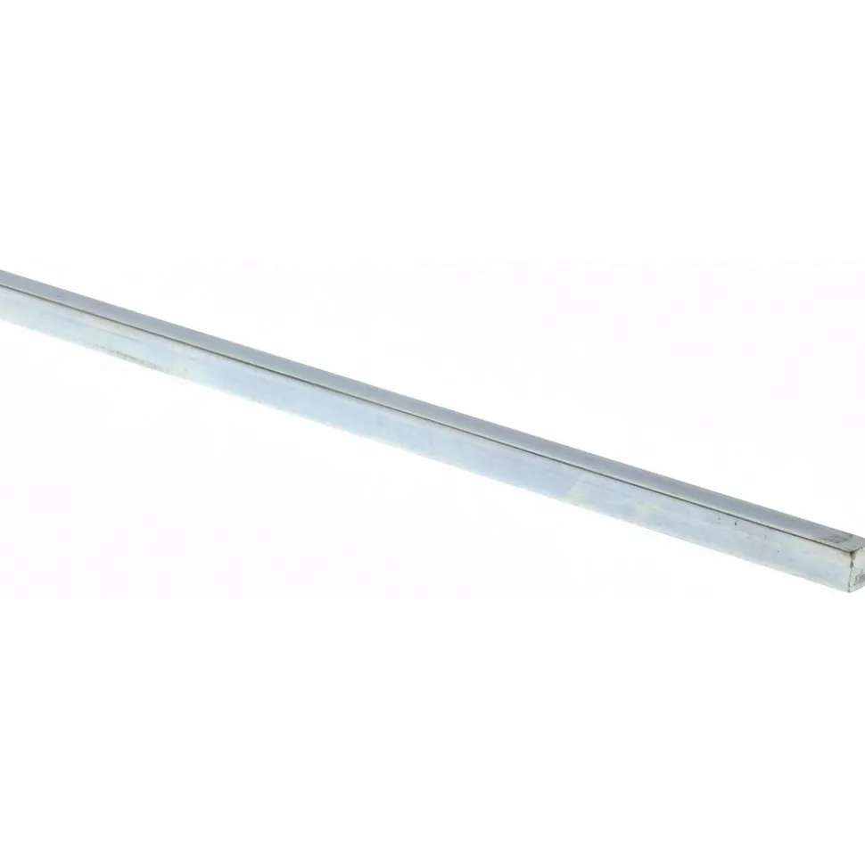 Oversized Key Stock: 7/8" High, 7/8" Wide, 12" Long, Steel, Zinc-Plated