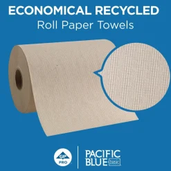 Pacific Blue Basic Recycled Hardwound Paper Towel Roll (Previously Envision), Brown