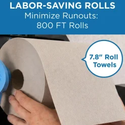 Pacific Blue Basic Recycled Hardwound Paper Towel Roll (Previously Envision), Brown