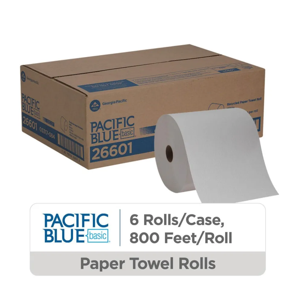 Pacific Blue Basic Recycled Paper Towel Roll (Previously Envision), White