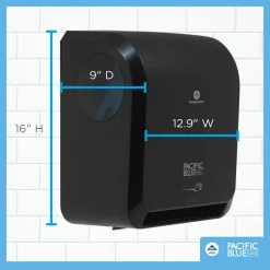 Pacific Blue Ultra Automated High-Capacity Paper Towel Dispenser, Black