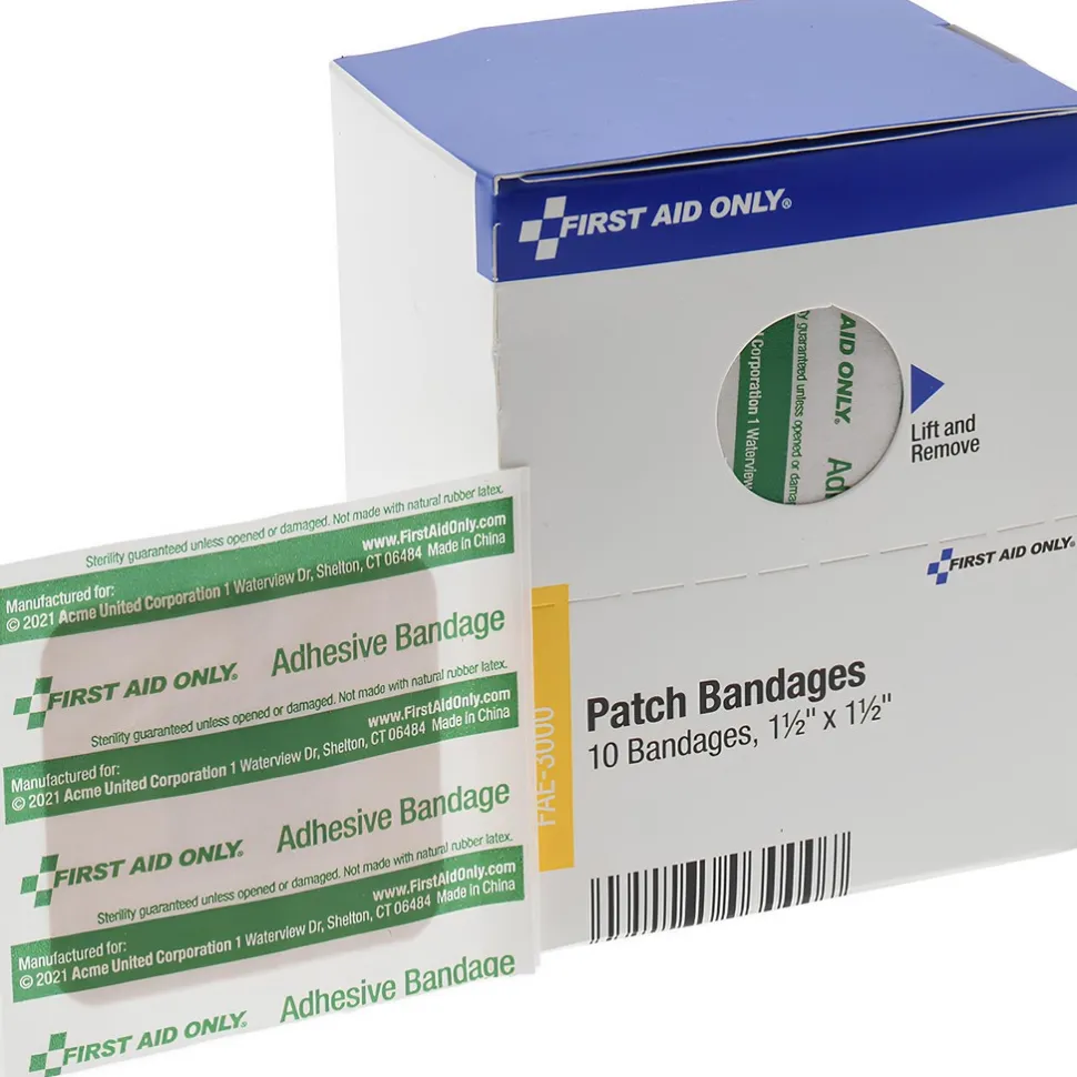 Pack of (10) 1-1/2" Long x 1-1/2" Wide, General Purpose Wound Care