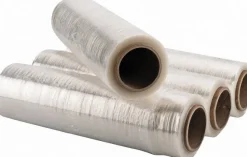 Pack of (4) 1500' Rolls, 18" x 1,500', 44 Gauge Clear Hand Held Stretch & Pallet Wrap for Use with Dispenser