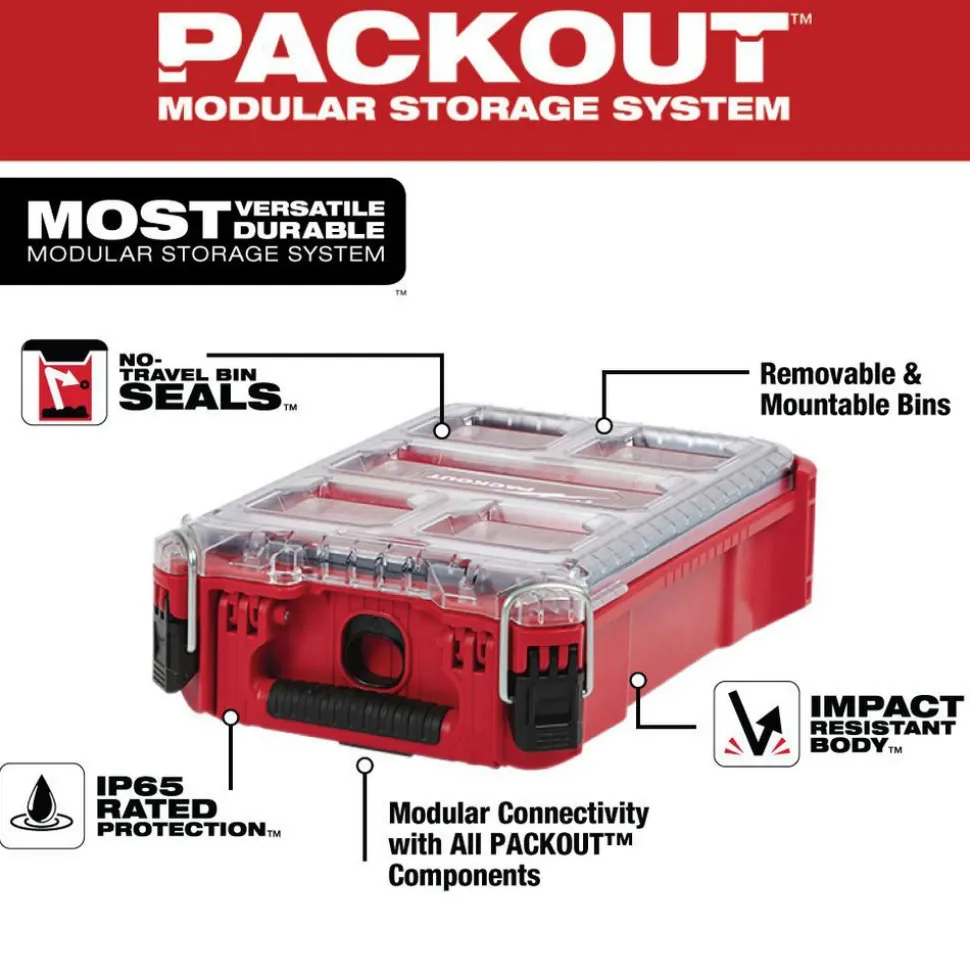 PACKOUT™ Compact Organizer: 4.6" High, 15.2" Long, 9.8" Wide