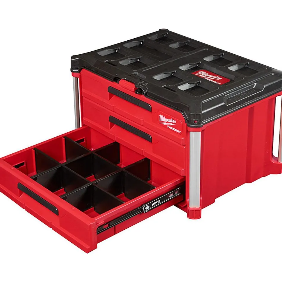 PACKOUT™ 3-Drawer Tool Box: 14.3" High, 16.3" Long, 22.2" Wide