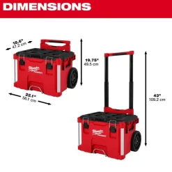 PACKOUT™ Rolling Tool Box: 19.5" High, 18" Long, 22" Wide