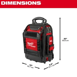 PACKOUT™ Structured Backpack: 20" High, 9.5" Long, 18" Wide, 42 Pockets