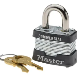 Padlock: Laminated Steel, Keyed Different, 1-9/16" Wide