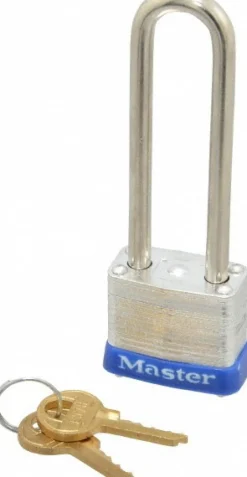 Padlock: Laminated Steel, Keyed Different, 1-1/8" Wide