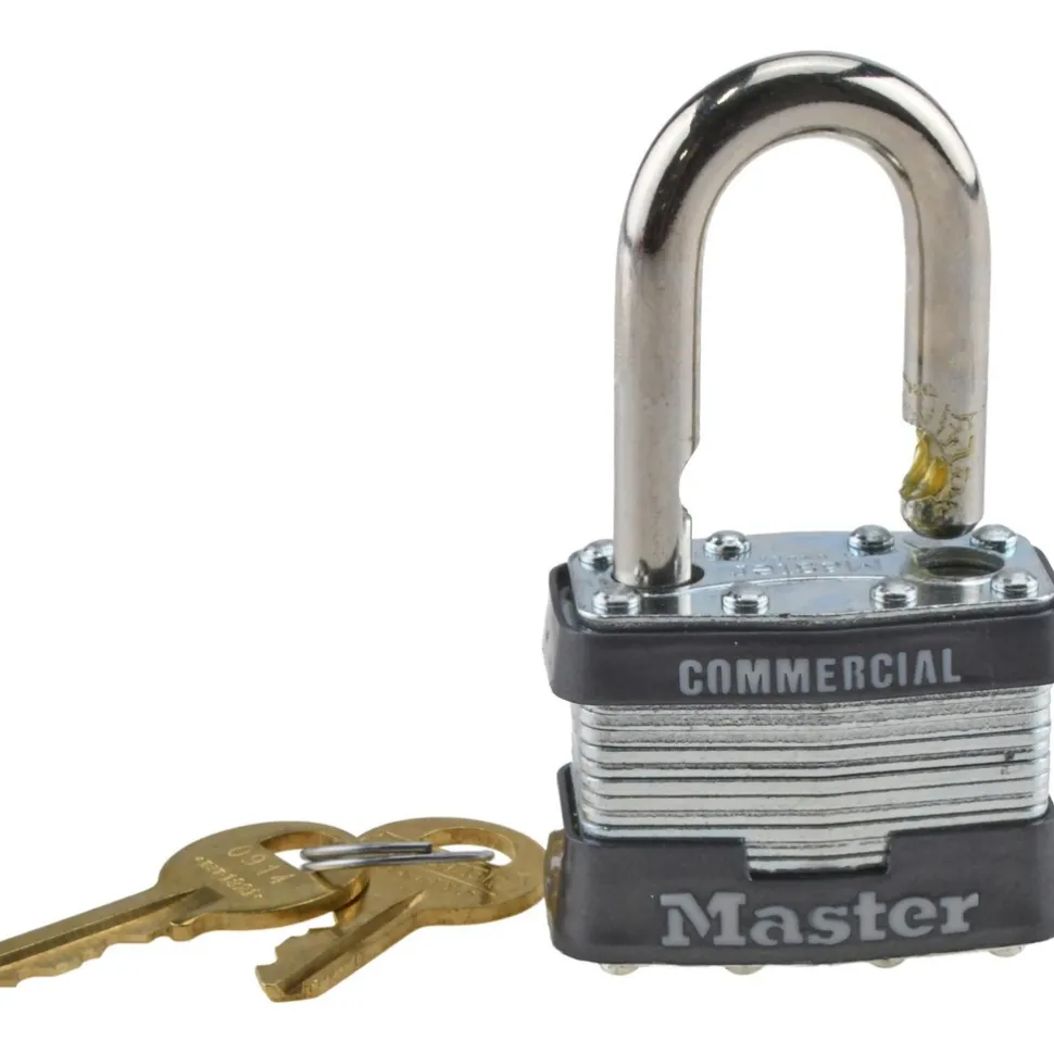 Padlock: Laminated Steel, 1-3/4" Wide