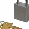 Padlock: Steel, Keyed Different, 1-1/2" Wide, Chrome-Plated