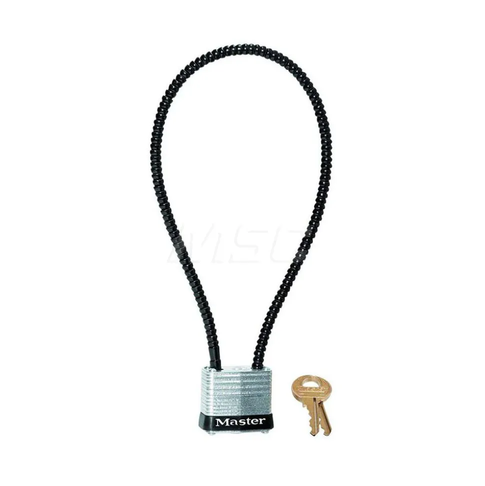 Padlock: Steel, Keyed Different, 1-1/8" Wide