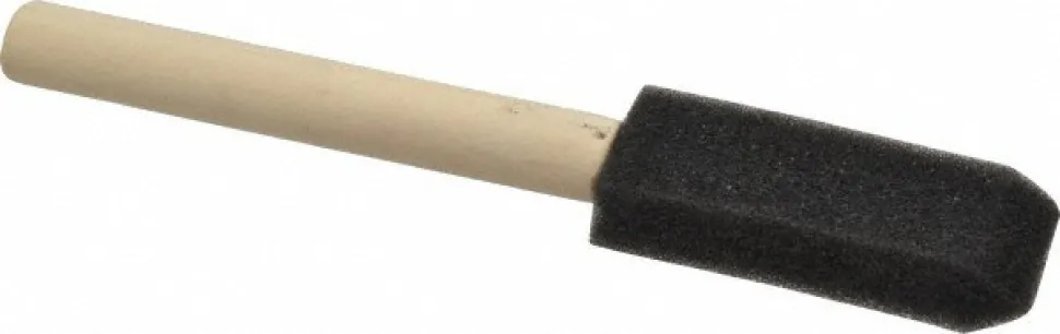 Paint Brush: 1" Wide, Foam, Synthetic Bristle