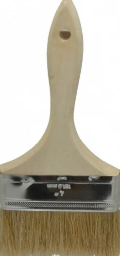 Paint Brush: 4" Wide, Hog, Natural Bristle