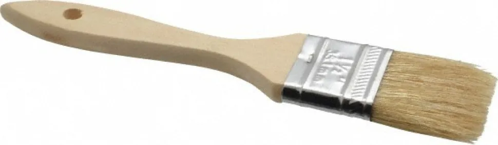 Paint Brush: 1-1/2" Wide, Hog, Natural Bristle